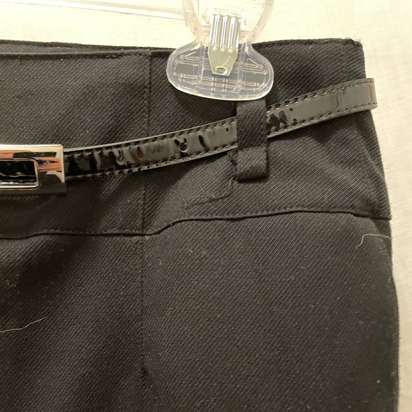 Women’s A line black skirt. Laura petite size 6 small belt accent - Picture 3 of 6